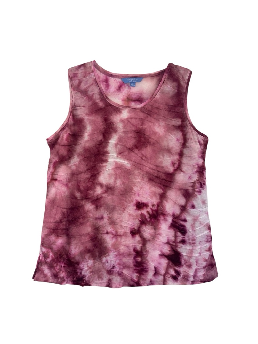 Simply Vera Vera Wang Plum Purple Tie-Dye Scoop Neck Tank Top